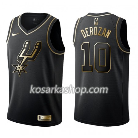 Dres San Antonio Spurs DeMar DeRozan 10 Nike Crna Golden Edition Swingman